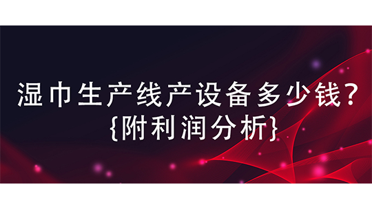 濕巾生產(chǎn)線產(chǎn)設(shè)備多少錢？{附利潤(rùn)分析}